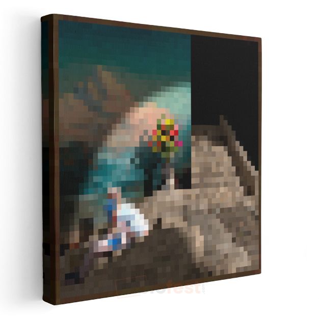 Minecraft - Bouquet Piksel Kanvas Tablo