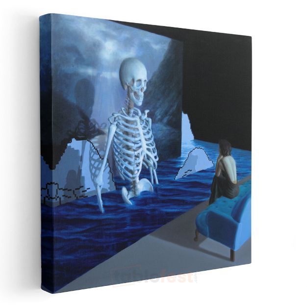 Minecraft - Skull And Roses Kanvas Tablo