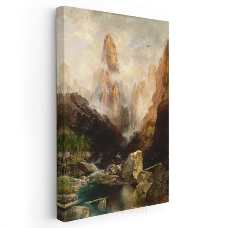 Thomas Moran - Mist Vadisi Kanvas Tablo