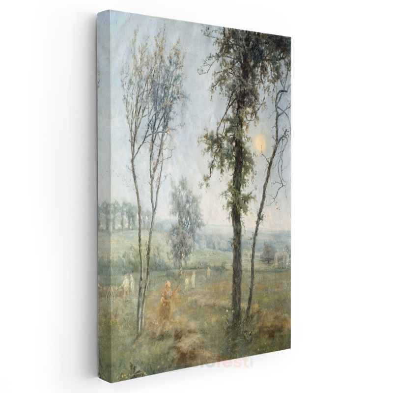Jean-Baptiste-Camille Corot - Sabah Manzarası Kanvas Tablo