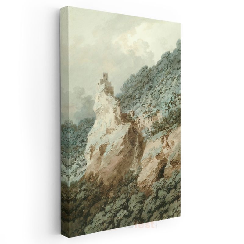 J.M.W. Turner - Tepe Üzerindeki Kale Kalıntıları Kanvas Tablo