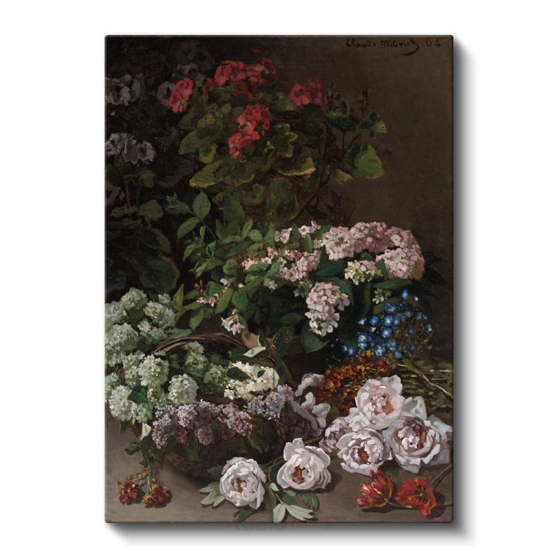 Claude Monet - Bahar Çiçekleri Buketi Kanvas Tablo