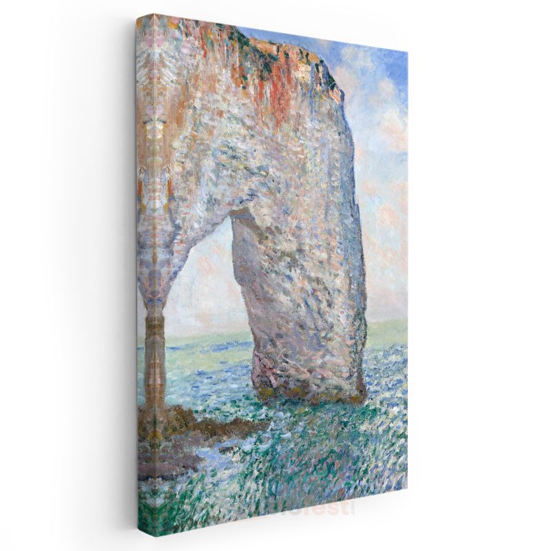 Claude Monet - Étretat'da Manş Denizi Kıyısındaki Kaya Kemeri Kanvas Tablo