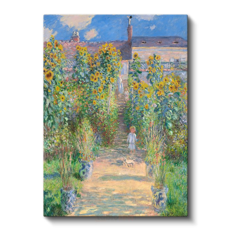 Claude Monet - Monet'nin Vetheuil'deki Bahçesi Kanvas Tablo
