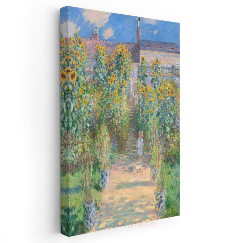 Claude Monet - Monet'nin Vetheuil'deki Bahçesi Kanvas Tablo