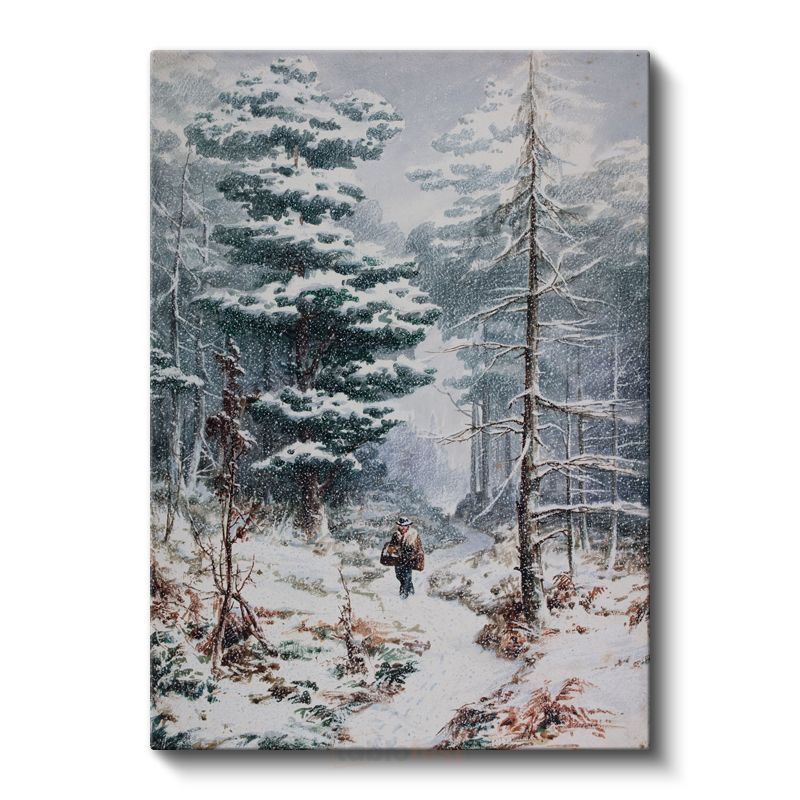 Ivan Shishkin - Kış Ormanında Yolculuk Kanvas Tablo