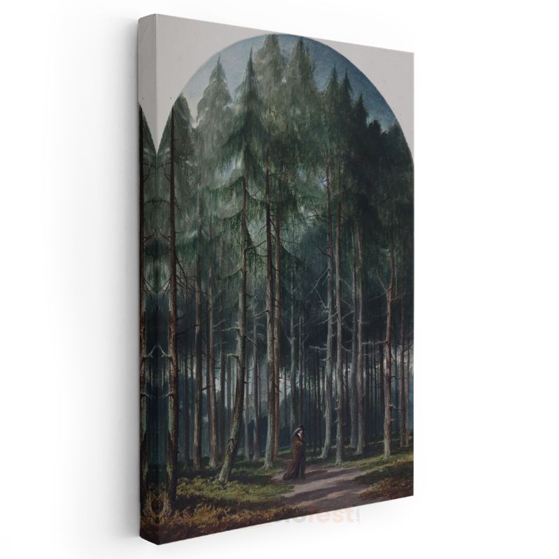 Caspar David Friedrich - Orman Derinlikleri Kanvas Tablo