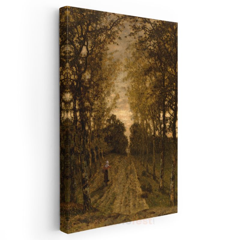 Jean-Baptiste-Camille Corot - Ağaçlı Yol Kanvas Tablo