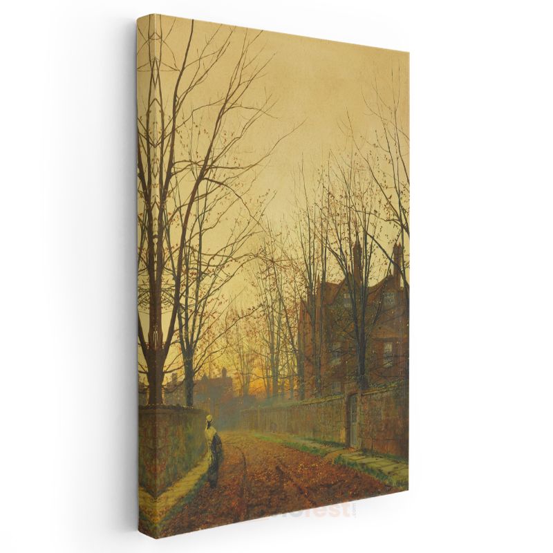 John Atkinson Grimshaw - Sonbahar Patikası Kanvas Tablo