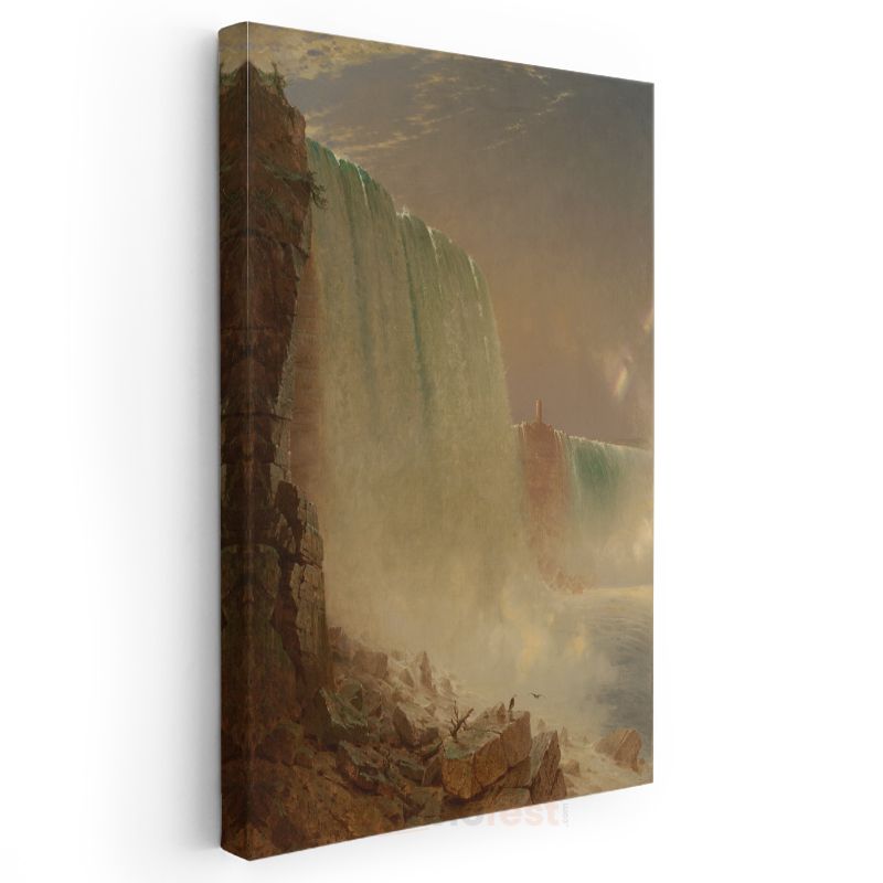 Frederic Edwin Church - Niagara Şelalesi Kanvas Tablo