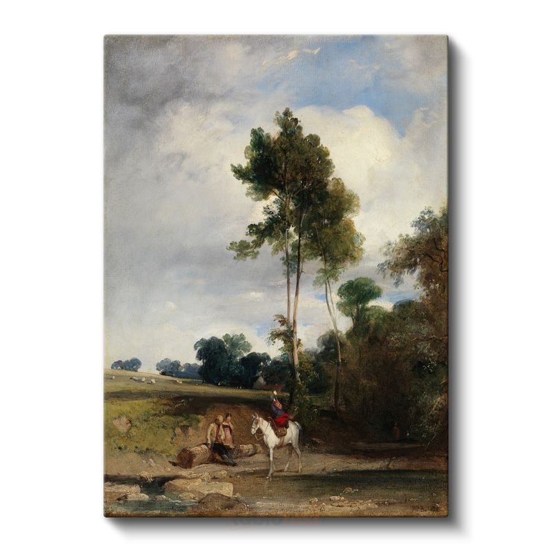 John Constable - Kırsal Manzara ve Atlı Kanvas Tablo