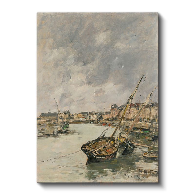 Eugène Boudin - Liman ve Tekneler Kanvas Tablo