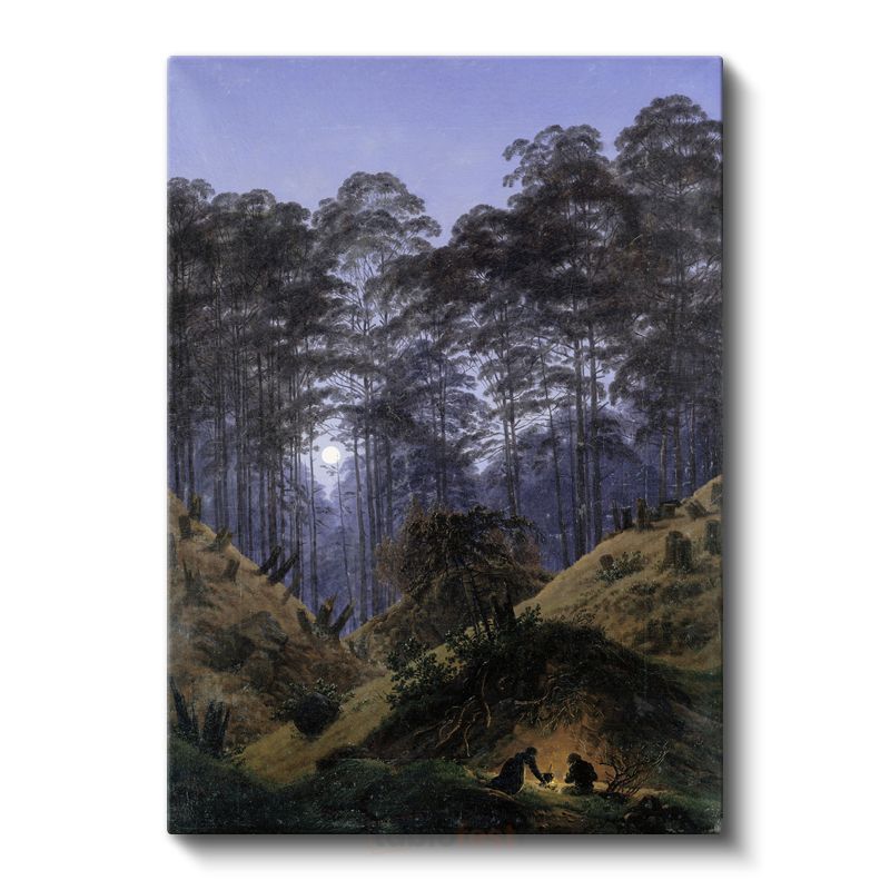 Caspar David Friedrich - Ay Işığında Orman Kanvas Tablo