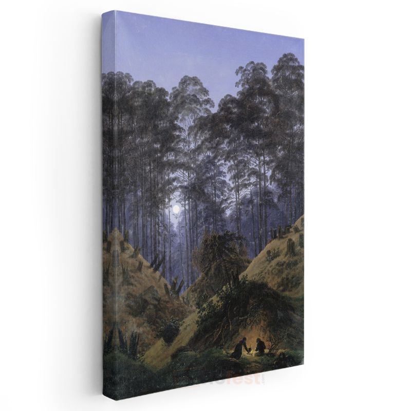 Caspar David Friedrich - Ay Işığında Orman Kanvas Tablo