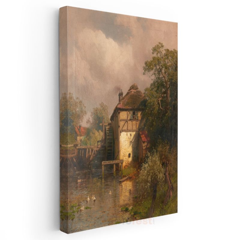 John Constable - Su Değirmeni Kanvas Tablo