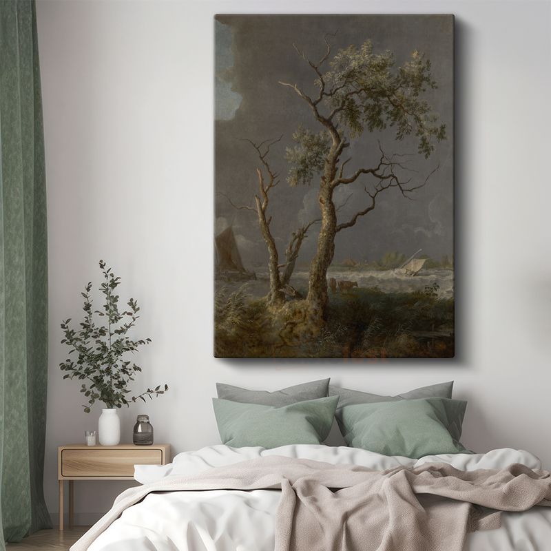 Jacob van Ruisdael - Fırtınalı Deniz Manzarası Kanvas Tablo