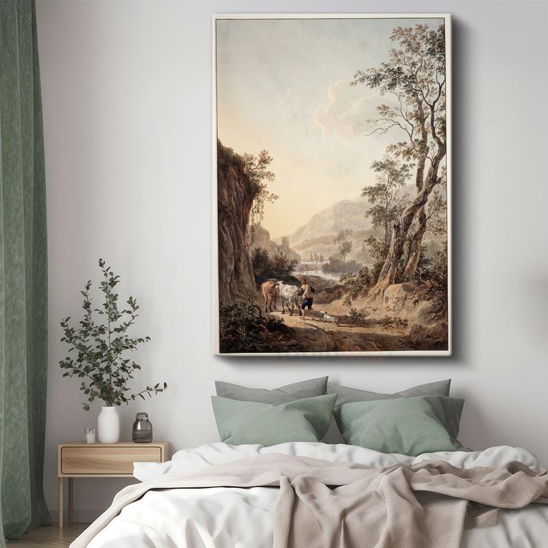 Claude Lorrain - Pastoral Manzara Kanvas Tablo