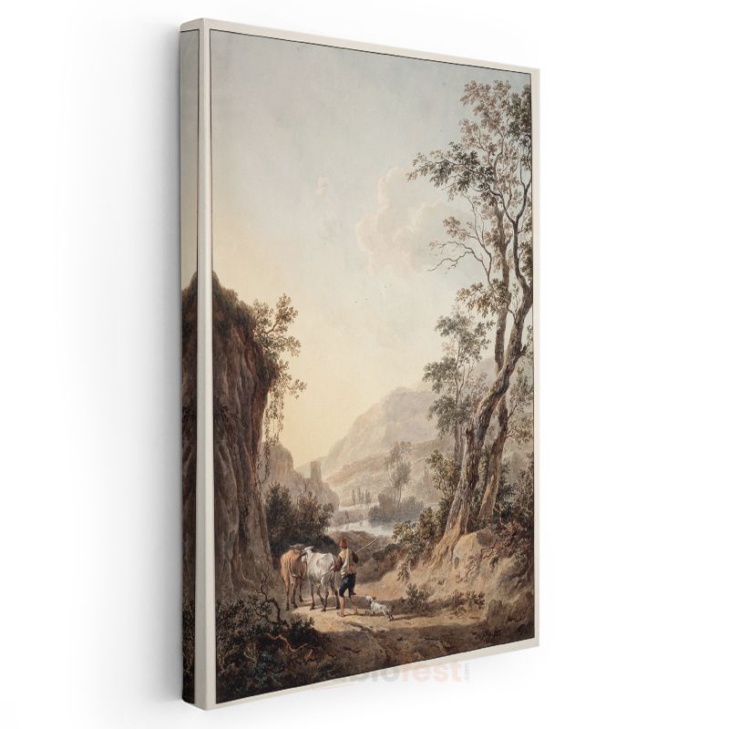 Claude Lorrain - Pastoral Manzara Kanvas Tablo