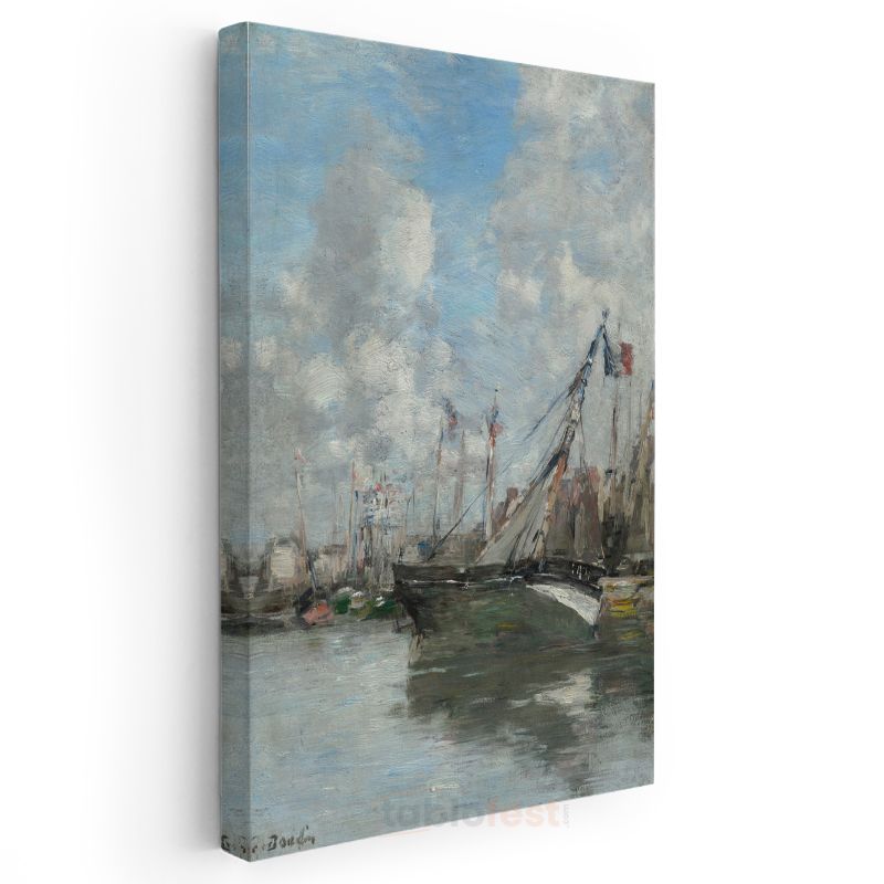 Eugène Boudin - Liman Manzarası Kanvas Tablo