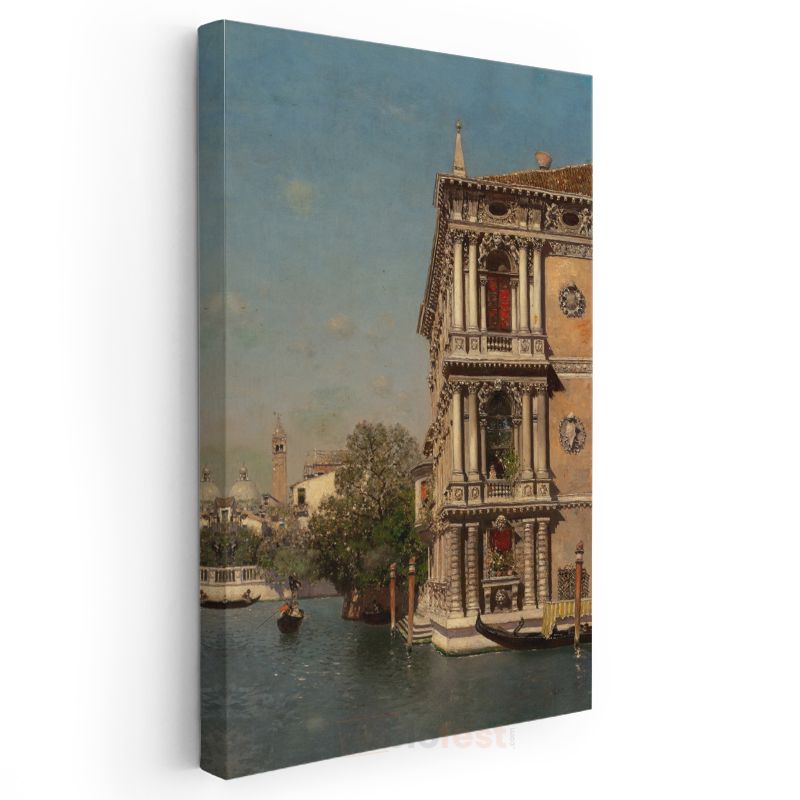 Canaletto - Venedik Kanalı Kanvas Tablo