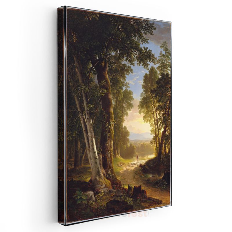 Asher Brown Durand - Orman Yolu Kanvas Tablo