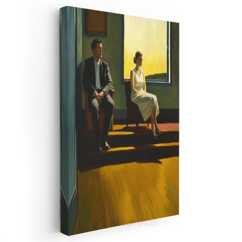 Edward Hopper - Excursion into Philosophy Kanvas Tablo