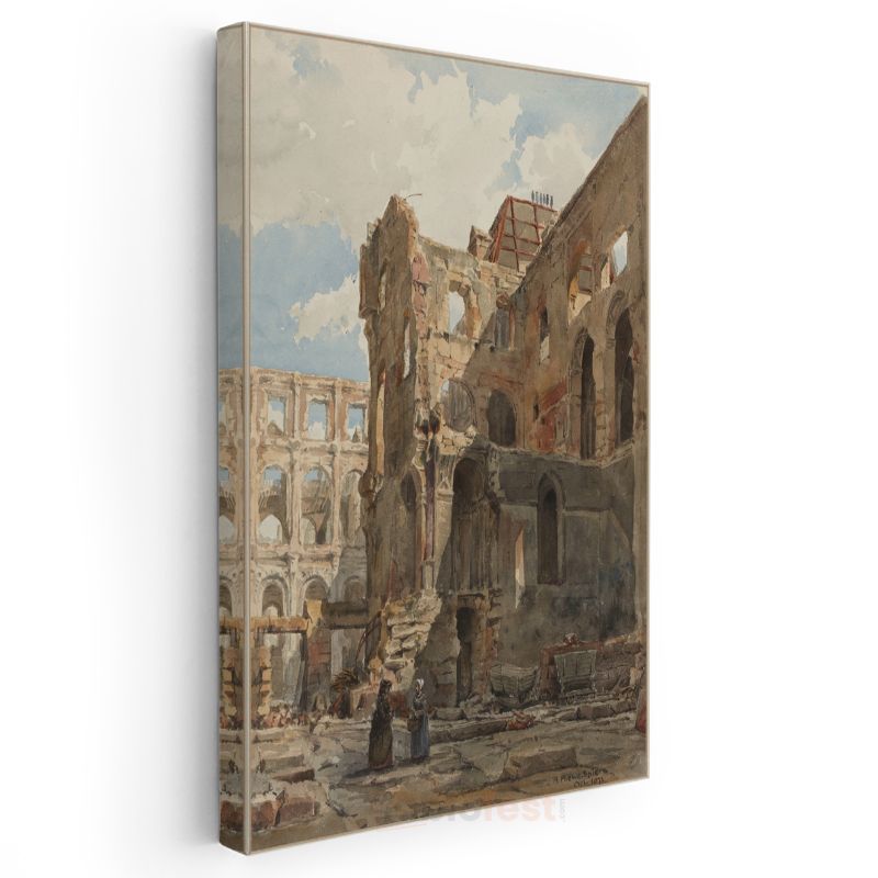 Richard Parkes Bonington - Hotel de Ville Kanvas Tablo