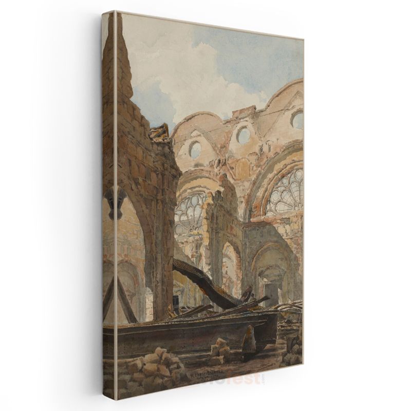 Richard Parkes Bonington - Mimari Kalıntılar Kanvas Tablo