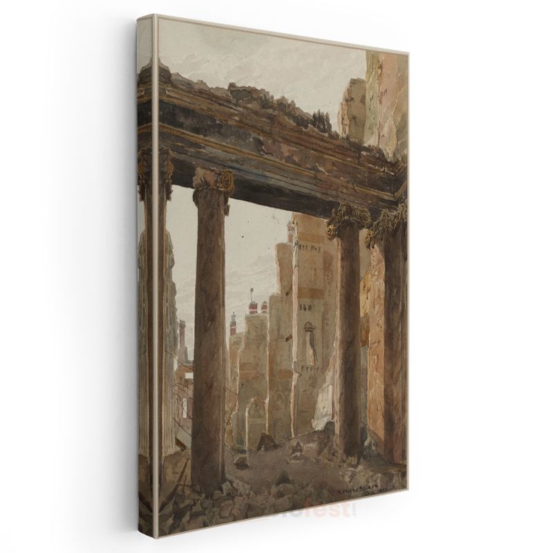 David Roberts - Antik Sütunlar Kanvas Tablo