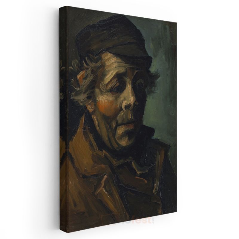 Vincent van Gogh - Şapkalı Otoportre Kanvas Tablo