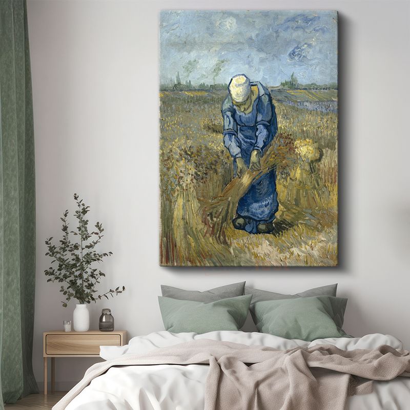 Vincent van Gogh - Buğday Bağlayan Kadın Kanvas Tablo