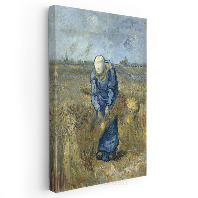 Vincent van Gogh - Buğday Bağlayan Kadın Kanvas Tablo