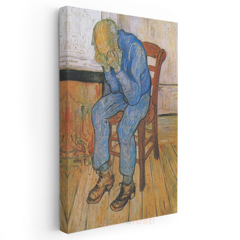 Vincent van Gogh - Eşikte Oturan Yaşlı Adam Kanvas Tablo