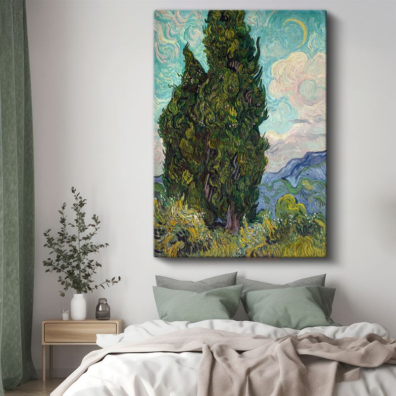 Vincent van Gogh - Selvi Ağaçları Kanvas Tablo