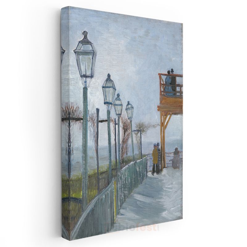 Vincent van Gogh - Montmartre'de Terasta Kanvas Tablo