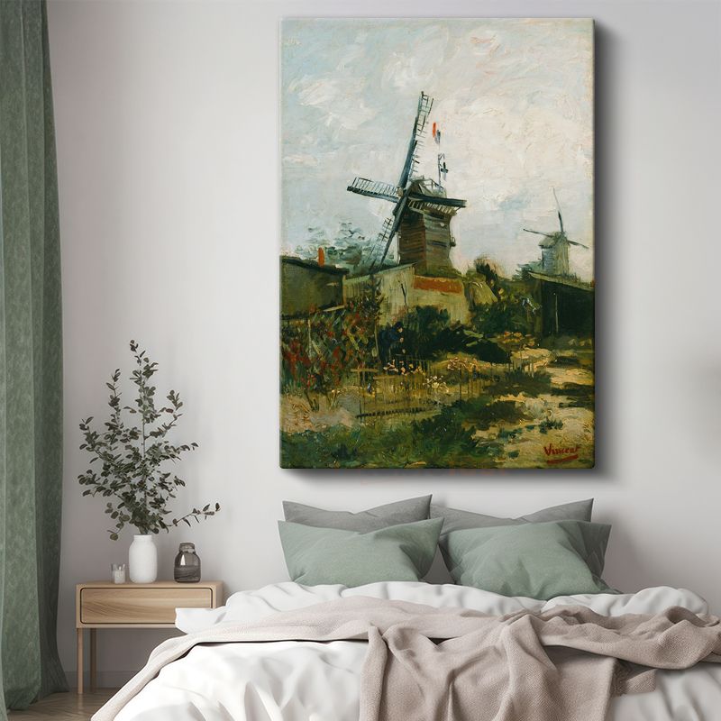 Vincent van Gogh - Montmartre'deki Yel Değirmenleri Kanvas Tablo