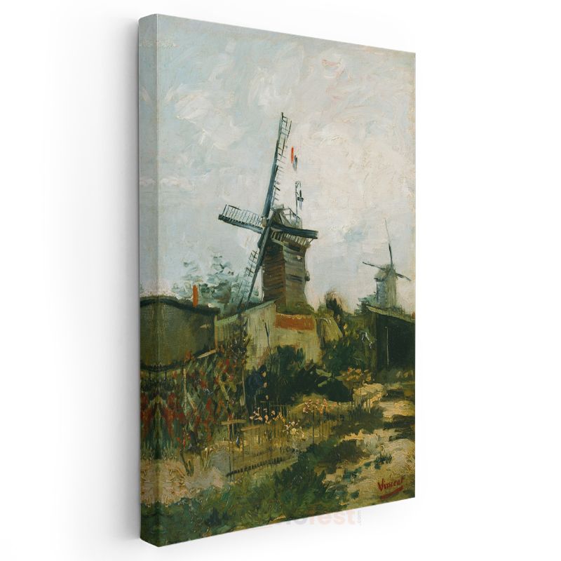 Vincent van Gogh - Montmartre'deki Yel Değirmenleri Kanvas Tablo