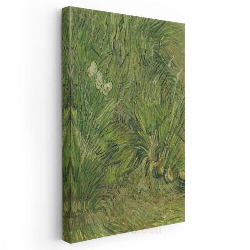 Vincent van Gogh - Kelebekli Çimen Kanvas Tablo