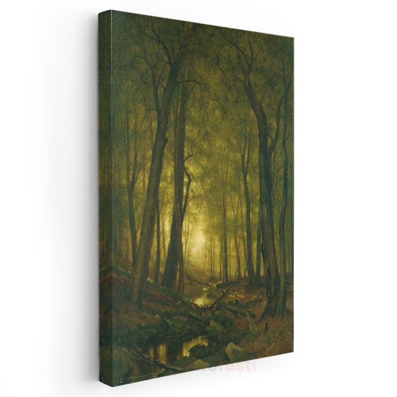 Albert Bierstadt - Orman Işığı Kanvas Tablo