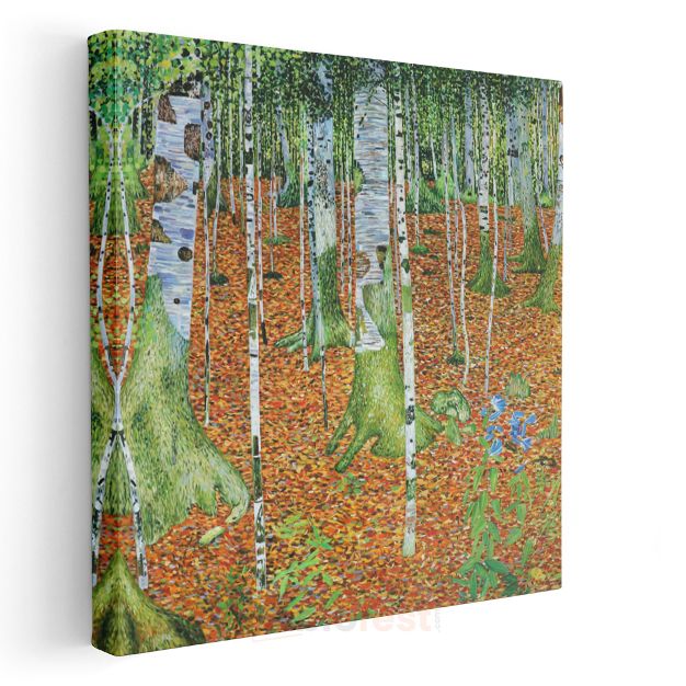 Gustav Klimt - Huş Ağaçları Ormanı Kanvas Tablo