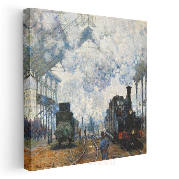 Claude Monet - Saint-Lazare Garı Kanvas Tablo