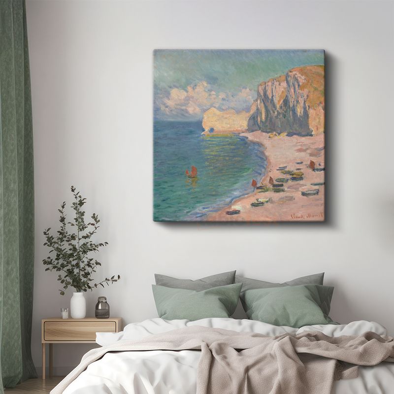 Claude Monet - Étretat Kayalıkları Kanvas Tablo