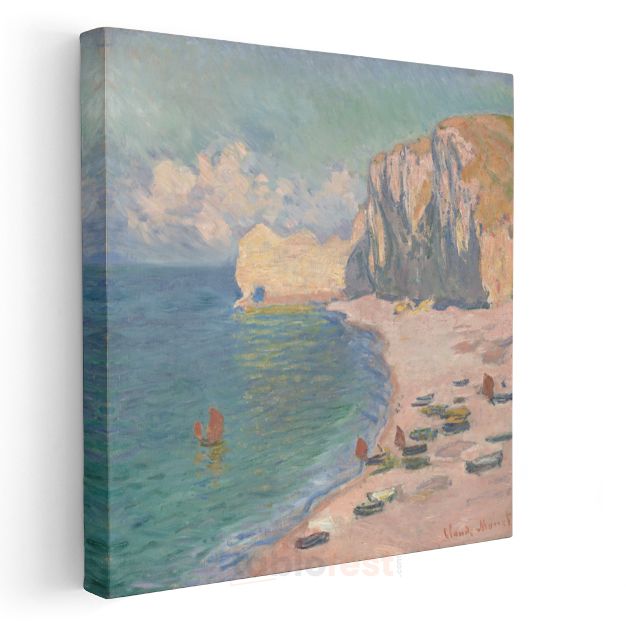 Claude Monet - Étretat Kayalıkları Kanvas Tablo