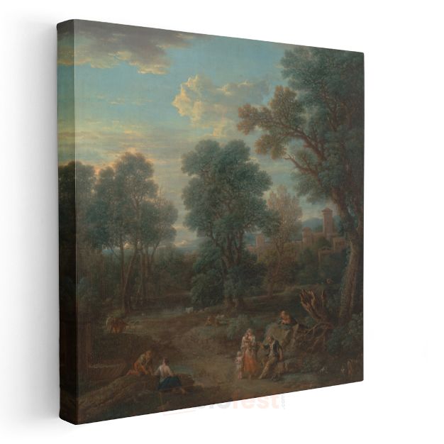 Claude Lorrain - Pastoral Manzara Kanvas Tablo