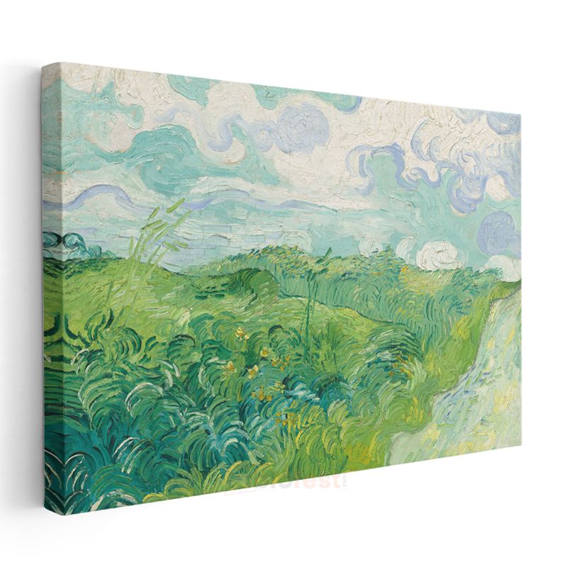 Vincent van Gogh - Yeşil Buğday Tarlası Kanvas Tablo