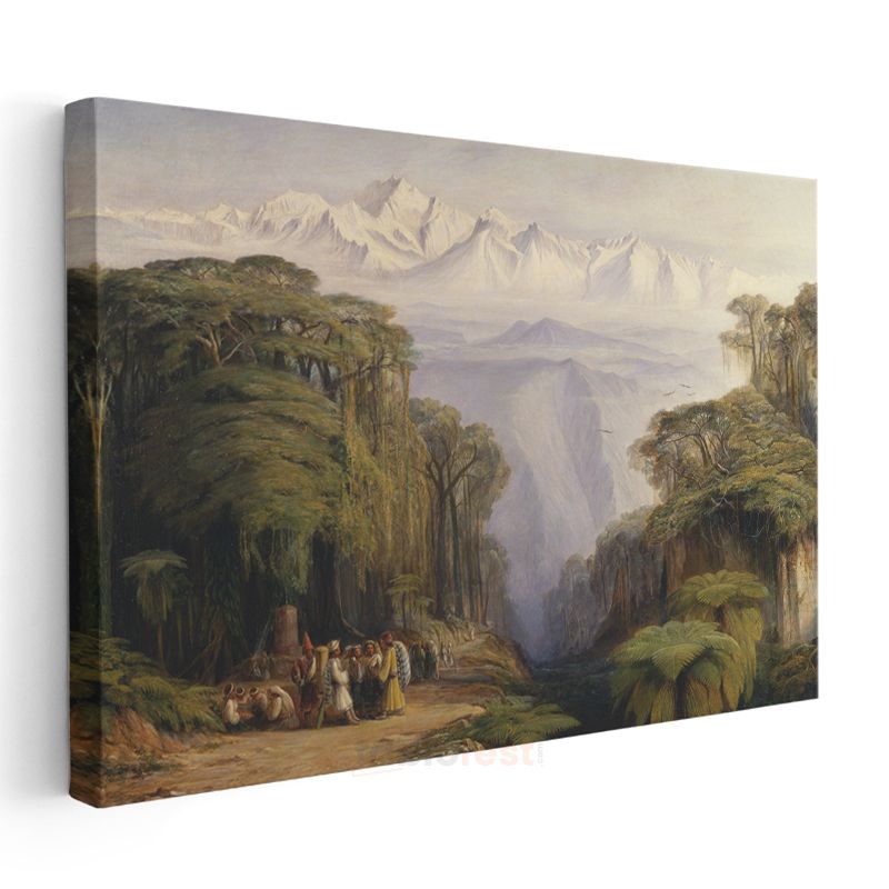 Edward Lear - Himalayalar Kanvas Tablo