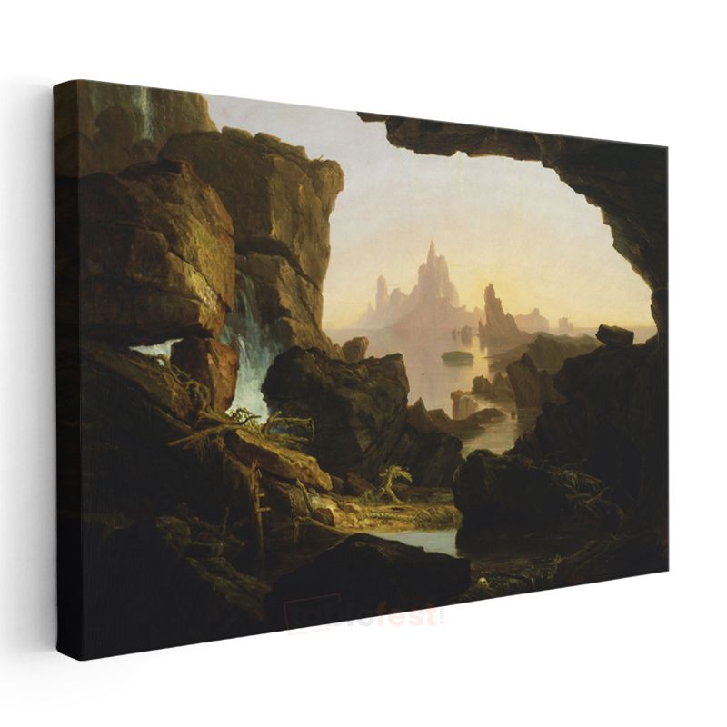 Thomas Cole - Mağaradan Görünüm Kanvas Tablo