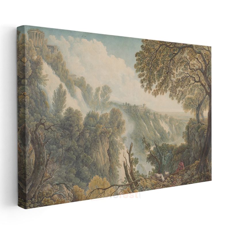 William Turner - Tivoli Şelaleleri Manzarası Kanvas Tablo