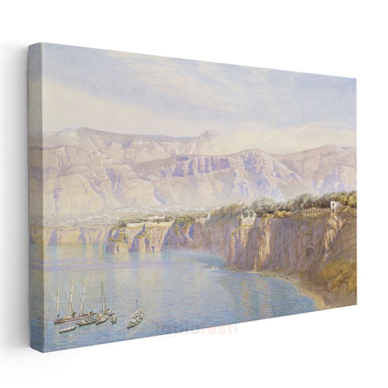 J.M.W. Turner - Akdeniz Kıyısı Manzarası Kanvas Tablo