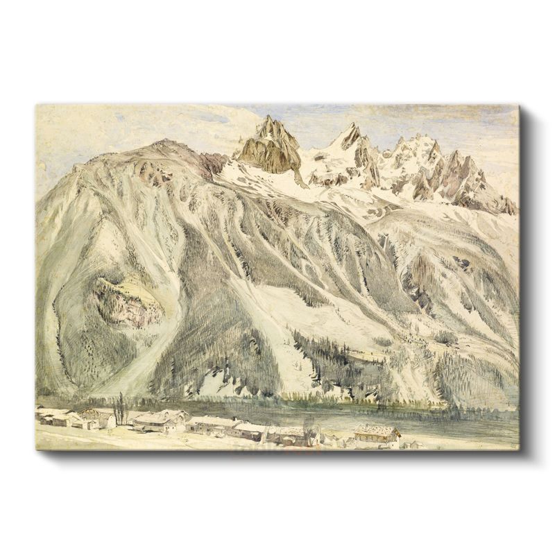 Caspar David Friedrich - Alp Dağları Manzarası Kanvas Tablo